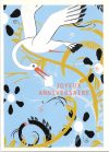Happy birthday greeting card with stork